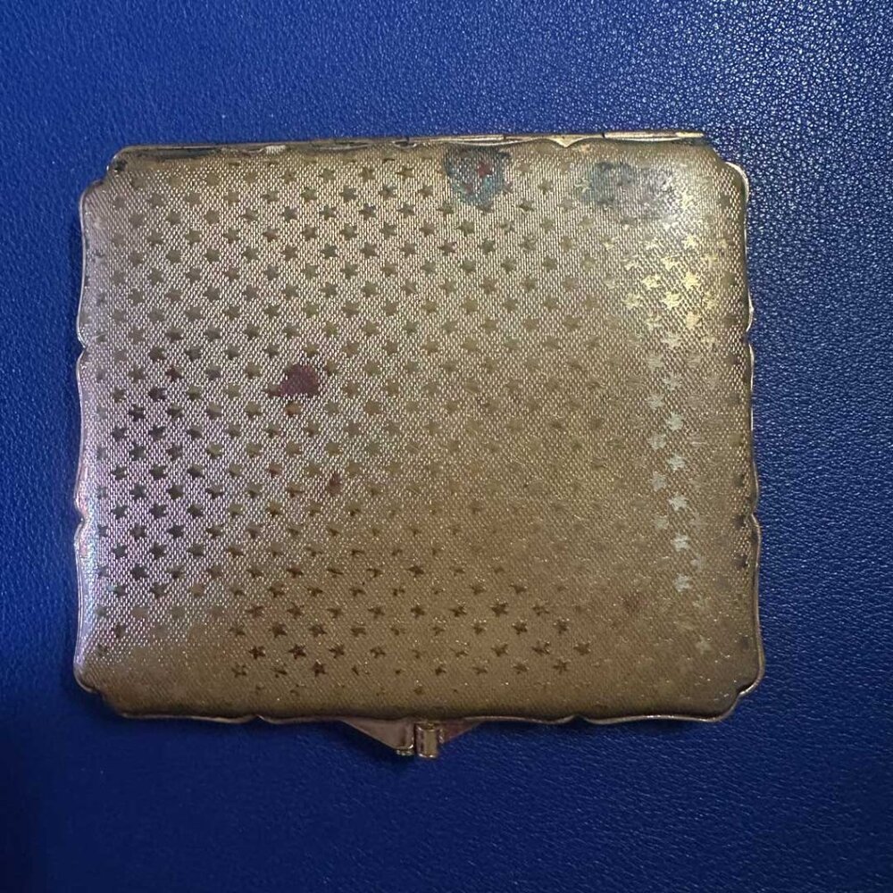 Vintage Stratton England Black Enamel Gold Cigarette Case 1940s 50s Art Deco - Picture 9 of 9